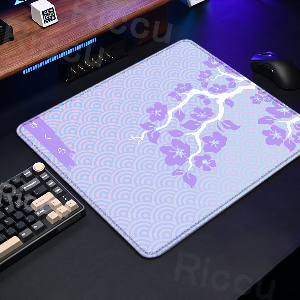 Gaming Keyboard Brand - Roxo sakura almofada de mesa gaming