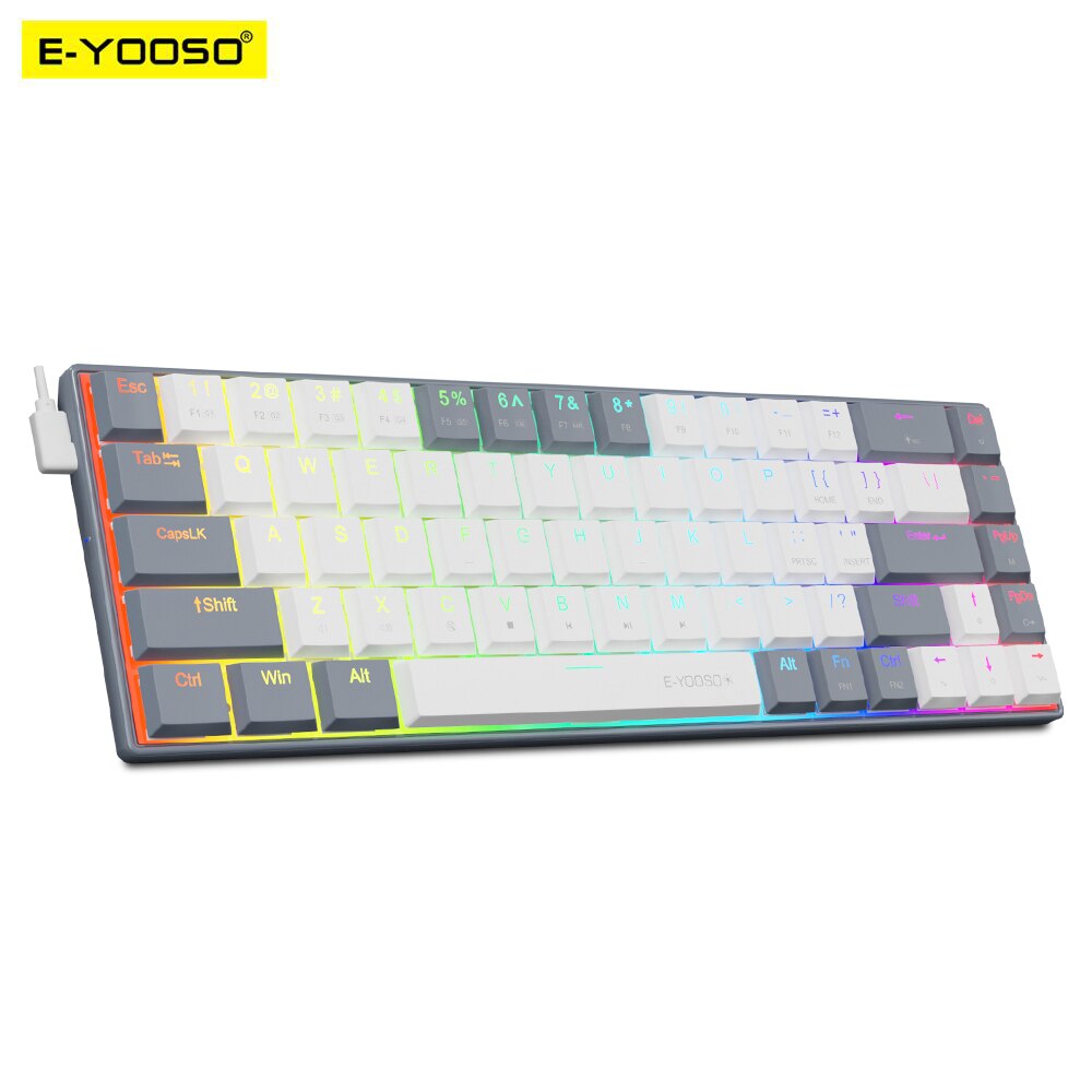 E-YOOSO a68 rgb mini fino usb  - Gaming Keyboard Budget avaliação e preço