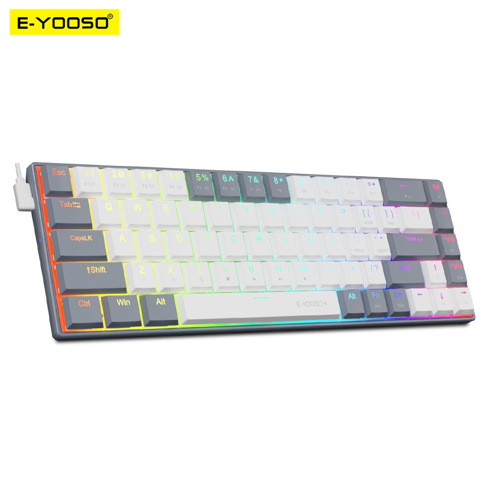 E-YOOSO A68 RGB Mini Slim USB - Gaming Keyboard Budget avaliação e preço