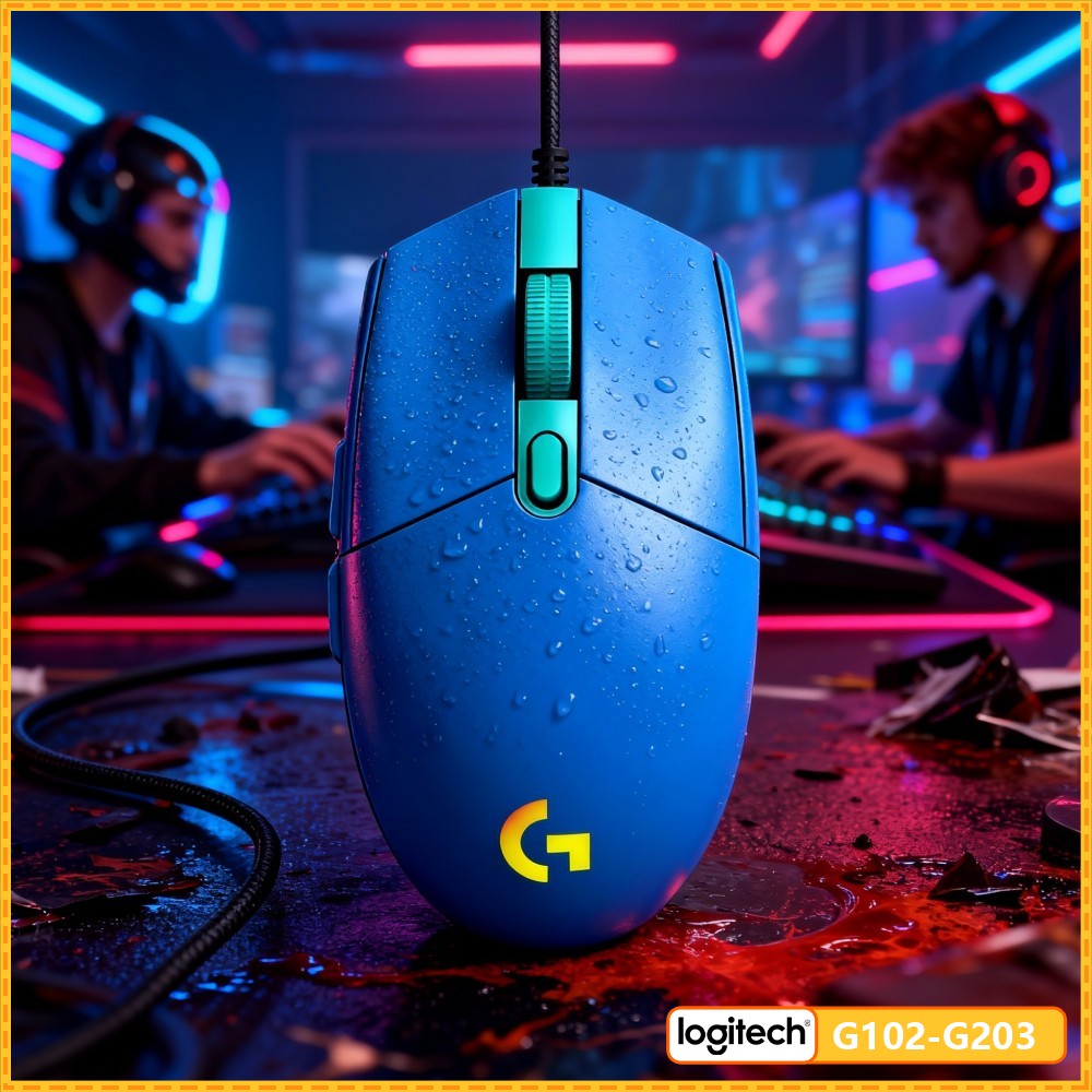 Logitech Mouse G203 - Mouse Logitech G203, Sensor Óptico USB