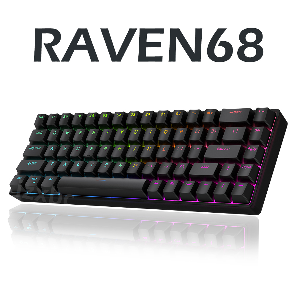 Gaming Keyboard Hand - Raven68 teclado mecânico com fio com