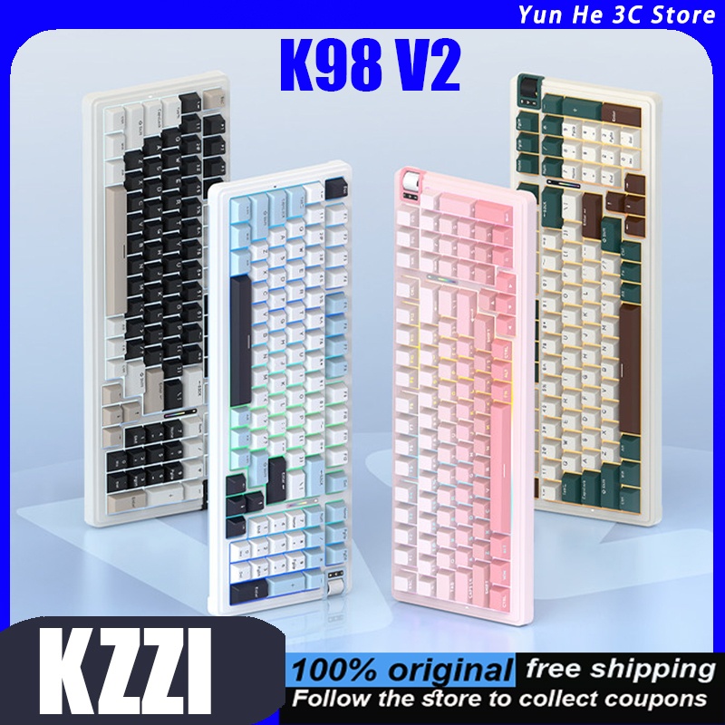 Teclado Mecânico KZZI K98 V2 c - Gaming Keyboard Mechanical Wireless avaliação e preço