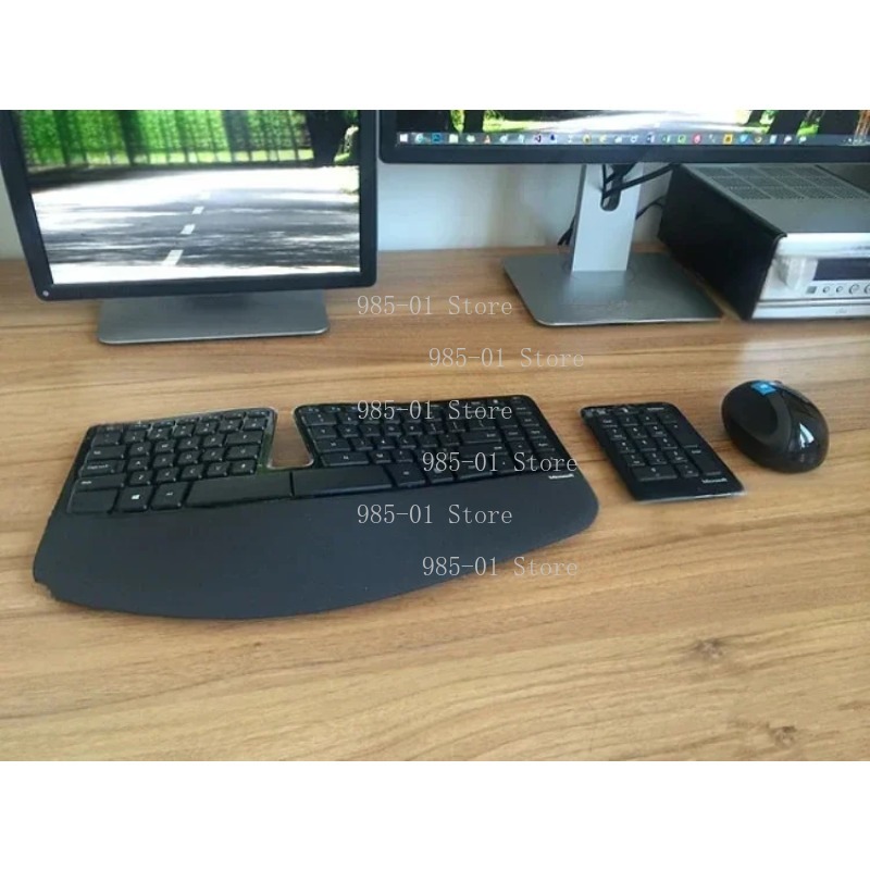 Gaming Keyboard Wireless - Conjunto de Teclado e Mouse Sem