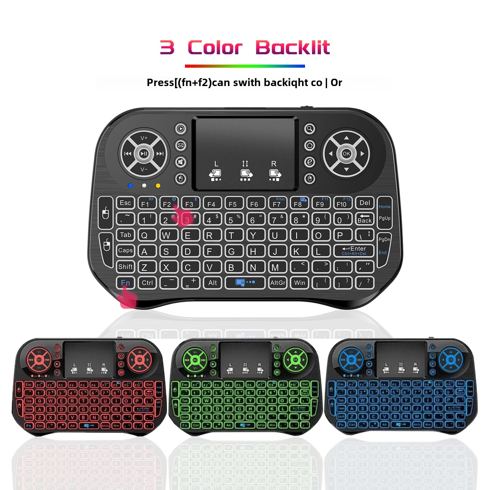 Gaming Keyboard Mechanical Wireless - Teclado sem fio IPazzPort Mini com