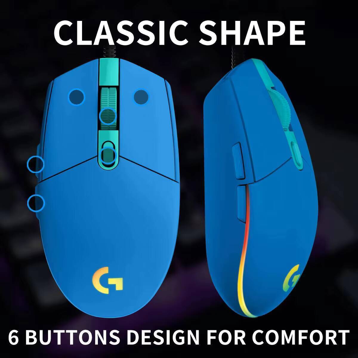 Mouse Gamer Logitech G203 200- - Logitech Mouse G203 avaliação e preço