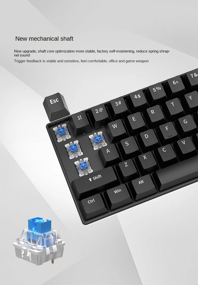 Teclado Gamer Mecânico Branco  - Gaming Keyboard Budget avaliação e preço