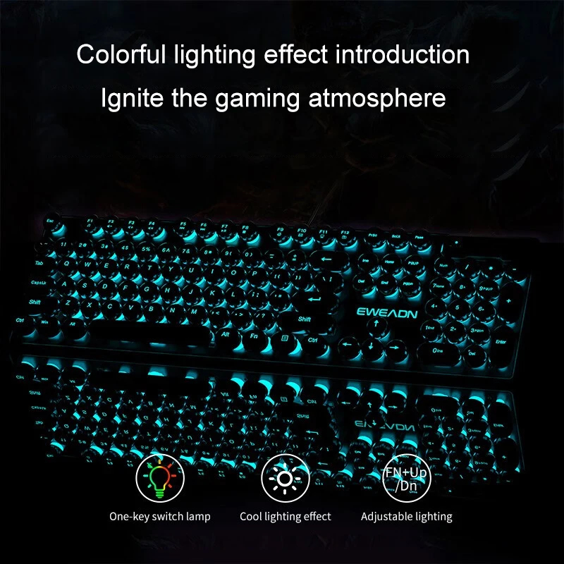 Conjunto de Teclado e Mouse co - Gaming Keyboard Mechanical Wireless avaliação e preço