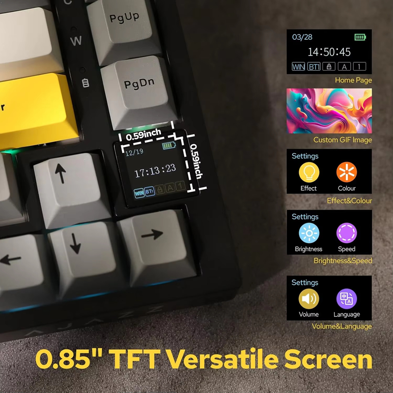 Ak820/ak820pro teclado mecânic - Gaming Keyboard Mechanical Wireless avaliação e preço