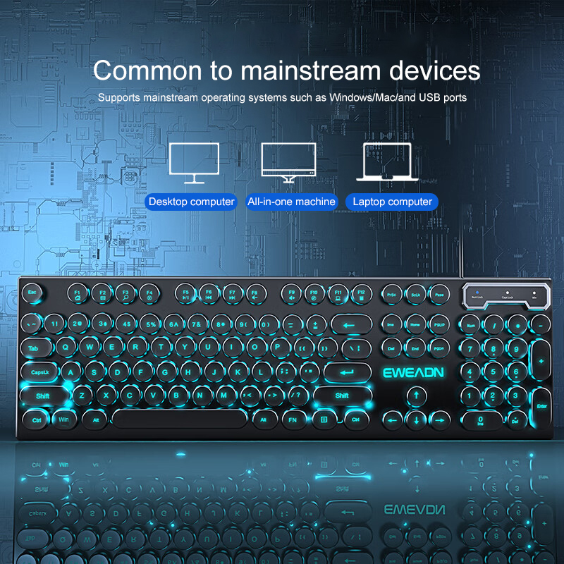 Teclado para jogos de máquina  - Gaming Keyboard Blue avaliação e preço