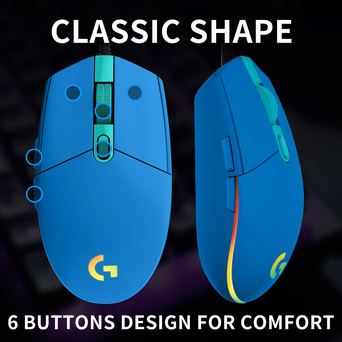 Mouse Gamer Logitech G203 com  - Logitech Mouse G203 avaliação e preço