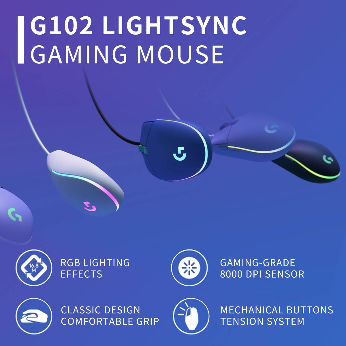 Mouse Logitech G203, Sensor Óp - Logitech Mouse G203 avaliação e preço
