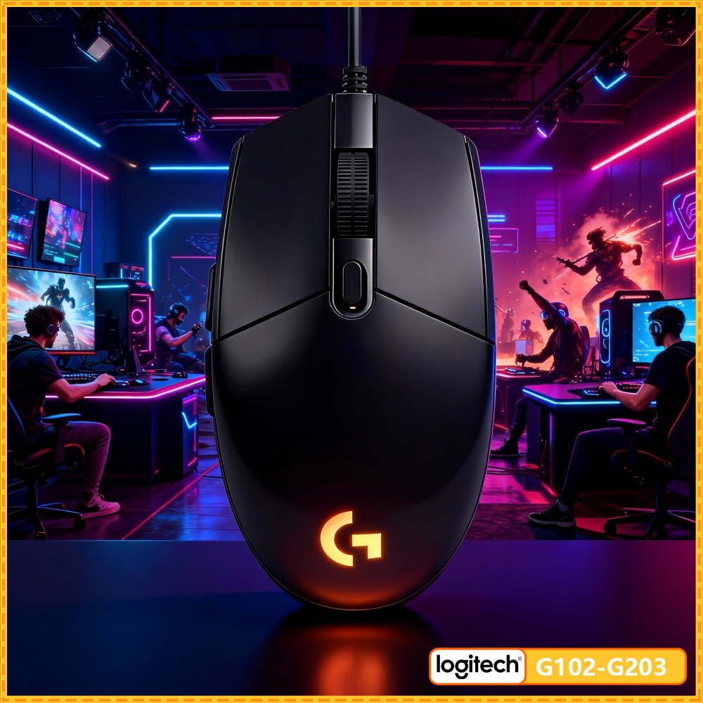 Mouse Gamer RGB com Fio Logite - Logitech Mouse G203 avaliação e preço