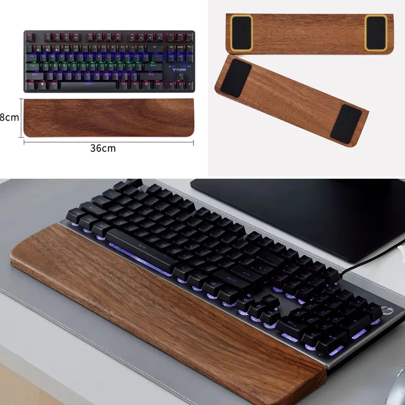 Teclado de madeira maciça desc - Wrist Rest Wood avaliação e preço