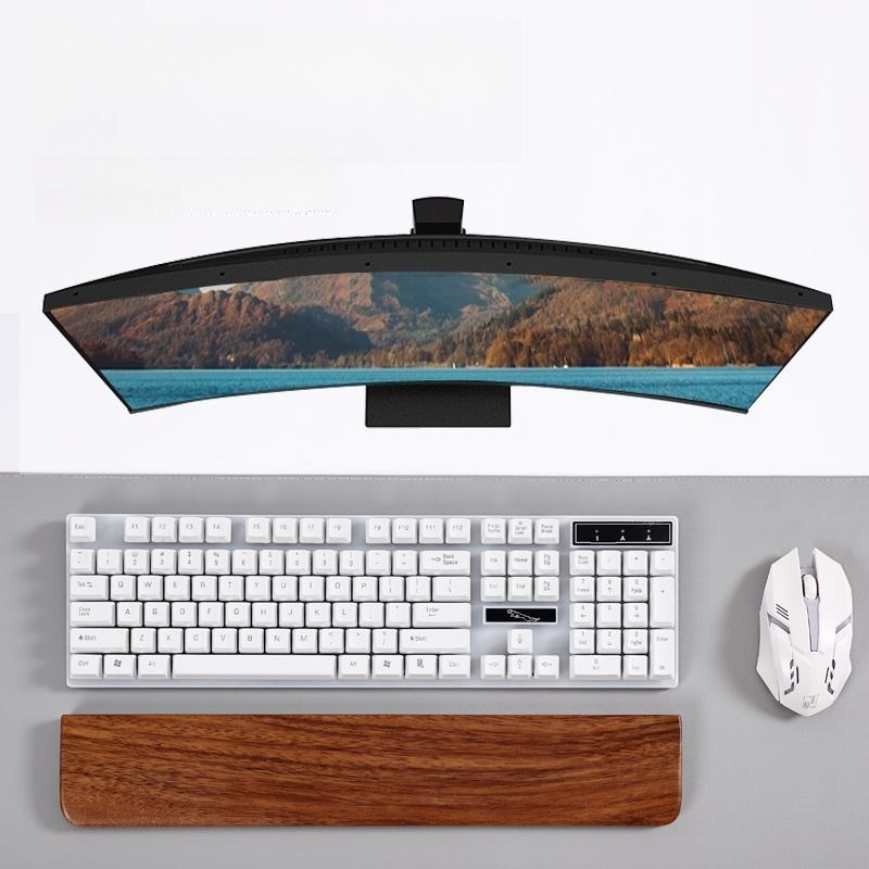 Teclado de madeira maciça desc - Wrist Rest Wood avaliação e preço