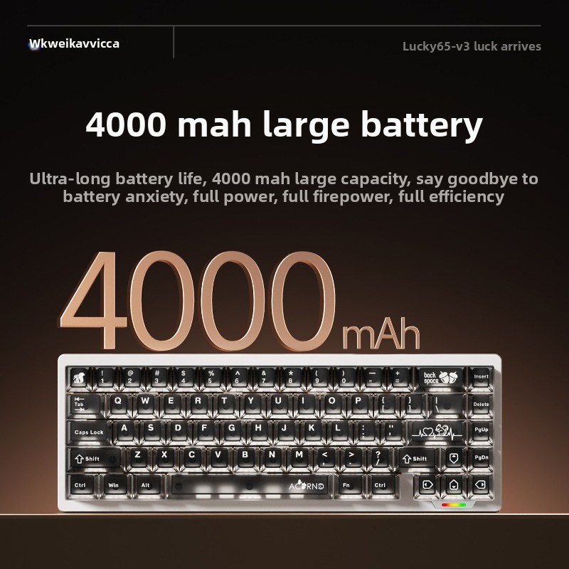 Weekav lucky65 v3 liga de alum - Gaming Keyboard Mechanical Wireless avaliação e preço