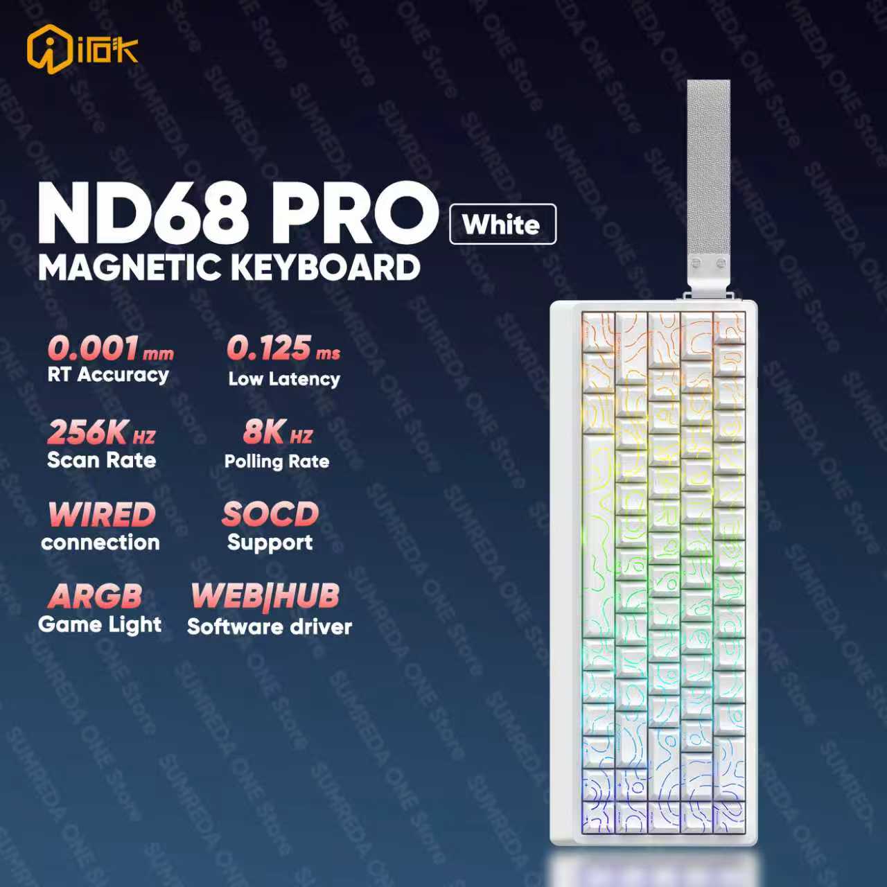 Irobok nd68 pro teclado mecâni - Gaming Keyboard Hall Effect Switches avaliação e preço