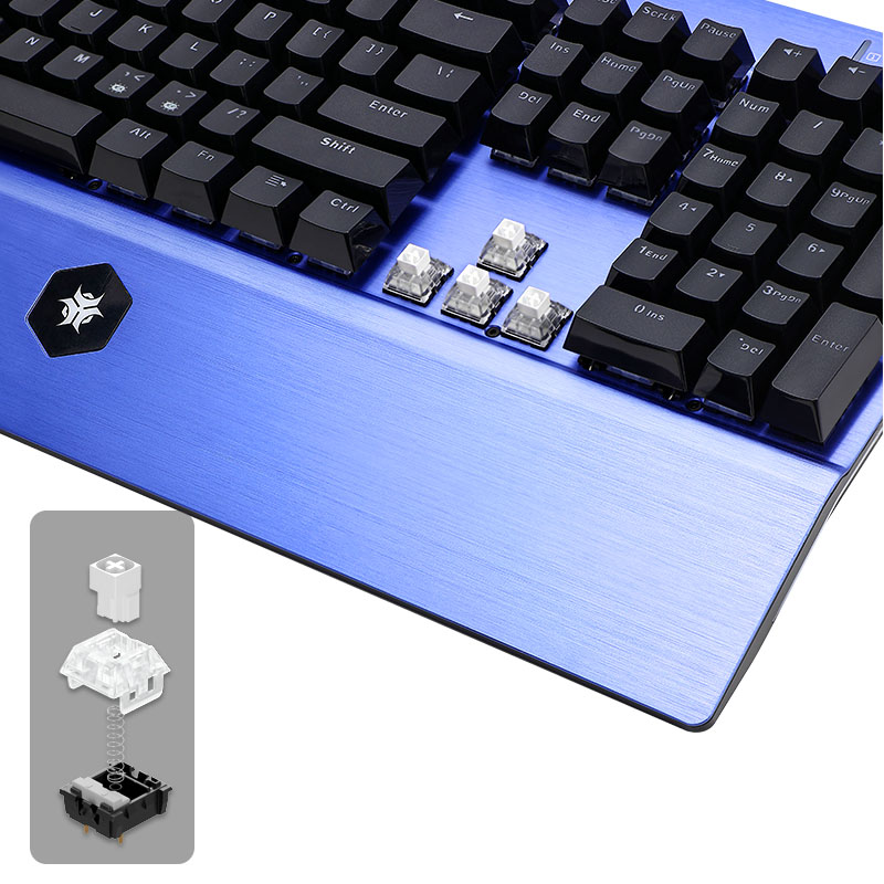 HEXGEARS GK739 Teclado de desi - Keyboard Gaming Blue Switch avaliação e preço