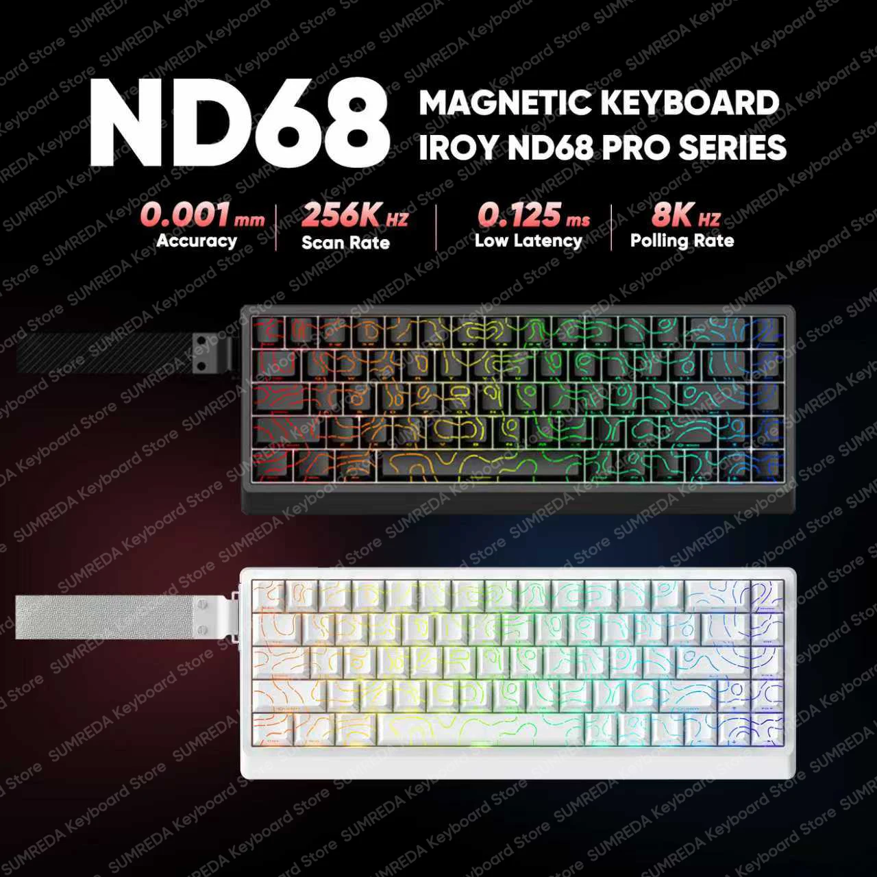 Irobok nd68 nd68pro efeito hal - Gaming Keyboard Hall Effect Switches avaliação e preço