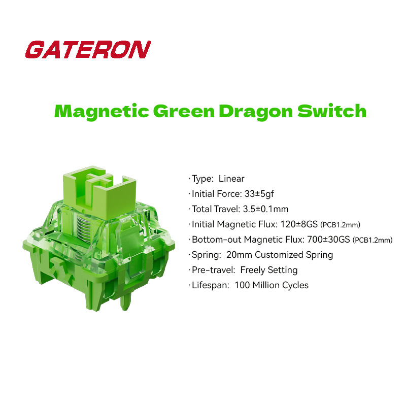 Switch Magnético GATERON Green - Gaming Keyboard Hall Effect Switches avaliação e preço